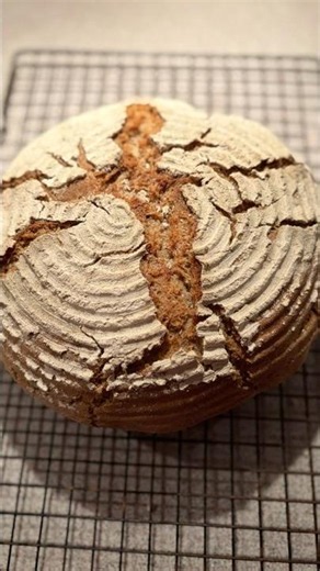 German Rye Bread #sourdoughbaking #ryebread #baking #breadmaking #homemade #roggenmischbrot
