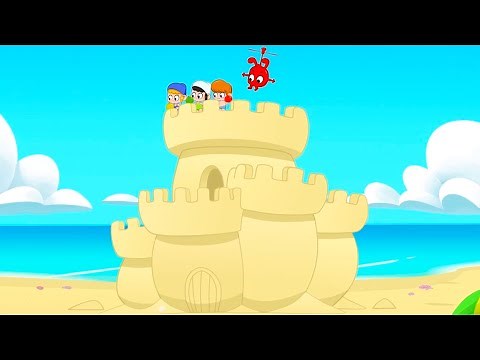 A Giant Sand Castle | My Red Excavator | Kids Cartoon | Mila and Morphle
