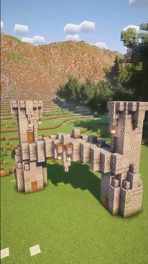 Building the Ultimate Castle Gate in Minecraft #minecraft #minecraftbuilds #tutorial