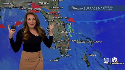 WPTV First Alert Weather forecast for Morning of Monday, Nov. 24, 2025