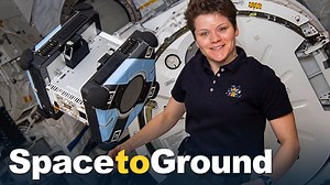 Astrobee, a free-flying robot, took its first spin around the station. The crew also released four small cube satellites from different countries into low earth orbit. | International Space Station