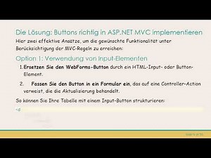 Implementierung von CommandArgument-Buttons in ASP.NET MVC
