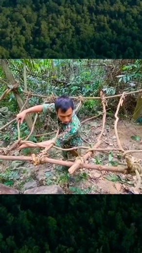Amazing primitive technology, surviving alone in the primeval forest. #survival #bushcraft #build #camp #camping | Janet G. Patton