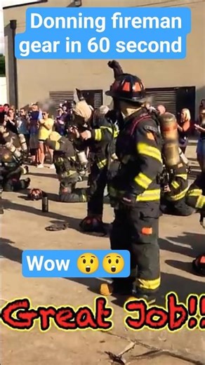 Donning fireman gear in 60 seconds #Fireofficer # SCBA #viral