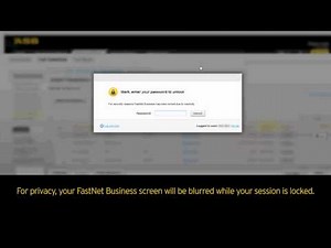 ASB FastNet Business locking feature