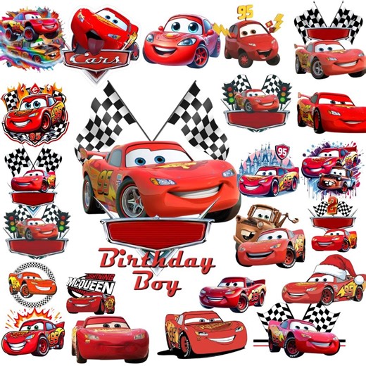 Lightning Mcqueen PNG Bundle: Cars Sublimation Design (digital Download) - Etsy