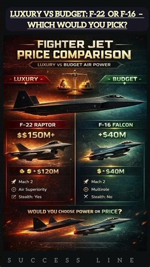 F-22 Raptor vs F-16 Falcon: Luxury Stealth Powerhouse or Budget Multirole Beast?