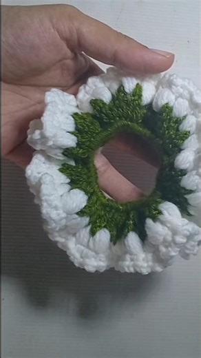 Beautiful Crochet scrunchie #crochet #shorts #scrunchies