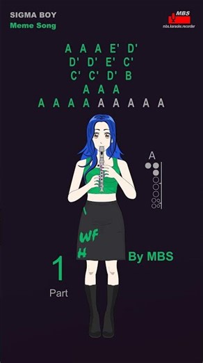 SIGMA BOY #shorts Part 1 Meme Song Flute Recorder Tutorial / How To Play