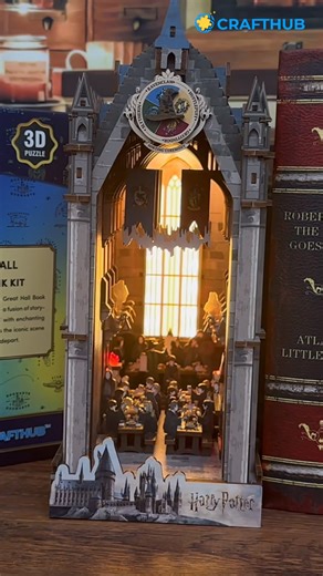 🎁 The Perfect Gift for Every Potterhead – Up to 53% OFF! Bring smiles and spells this season with the Great Hall Book Nook — a stunning DIY kit that turns any shelf into a Hogwarts masterpiece. 💛 Why It’s the Perfect Gift: ✅ Premium craftsmanship meets magical design ✅ Warm LED lights add cozy Hogwarts glow ✅ Compact yet grand display piece ✅ Loved by 10,000 happy fans worldwide 🏰 Surprise your favorite wizard before it sells out! https://craft-hub.com/collections/book-nook-kits | Craft Hub