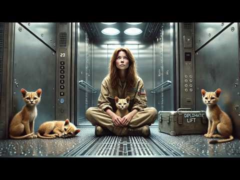 The Lift Stalled Between Floors — The Cubs Lay Down When the Human Woman Sat Cross Legged