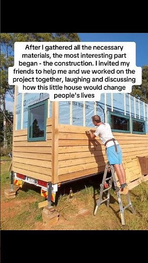 Built a backyard granny pod for $300/month rental income, helping those in need! #grannypod #usa