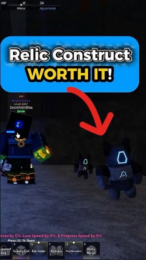 Relic Construct Companion 🗿 has UNLIMITED BUFFS!! | Easy Buffs in Fisch #fisch