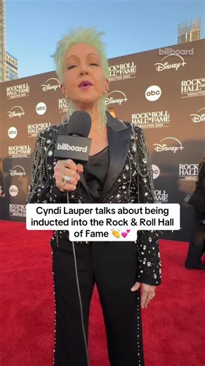 9.9K views · 1.8K reactions | Cyndi Lauper chats with Billboard about how excited she is to be inducted into the 2025 Rock & Roll Hall of Fame plus having Avril Lavinge, RAYE and Chappell Roan celebrate on stage with her ❤️‍ | Billboard | Facebook