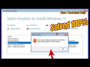 How To Fix Error There is an error selecting this partition for install During Windows 11 Setup