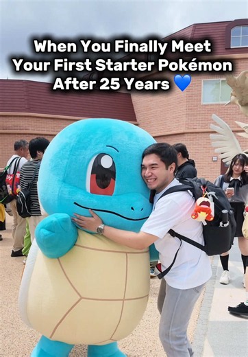 Squirtle was my very first starter Pokémon. 25 years later, I finally got a hug from him at PokéPark Kanto. 💙🐢 Some childhood dreams really do come true! #pokemon #pokemoncollection #squirtle #pokemon30