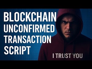 How To Bitcoin Unconfirmed Transaction Script || New Blockchain Unconfirmed Transaction #blockchain