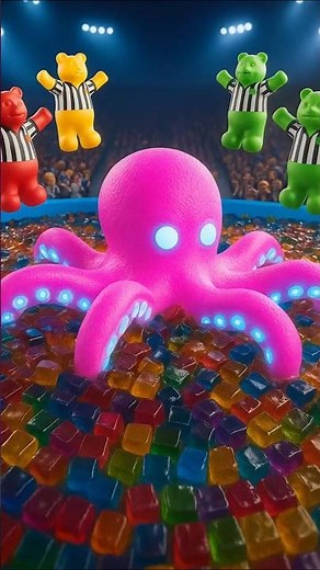 Octopus DESTROYS Jello Wrestling Arena! 🐙 (The 8-Arm Apocalypse!) #OctopusViral #JelloOlympics