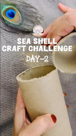 An aesthetic home decor from sea shells | Quick & simple -3mins craft - Recycling craft with Nawal