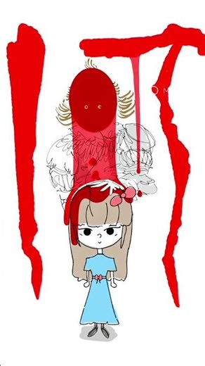 🎨 Animated Horror Short: A Creepy Encounter 🎈!! #ai #art #pennywise #horror #unsettling #scary