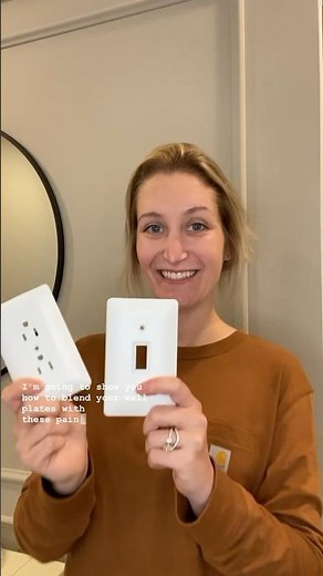 Darker wall color? Use these paintable switch plate & outlet covers! #homeimprovement #diy #painting