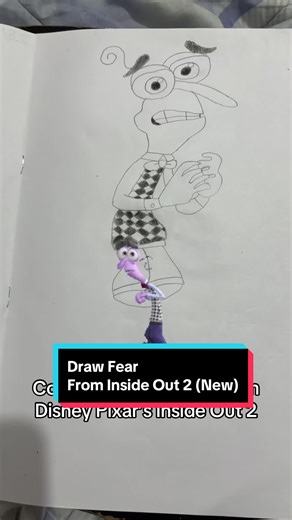 Drawing Cute Fear from Inside Out 2 Tutorial