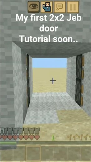 this is my first bedrock 2x2 Jeb door #minecraft #minecraftshorts