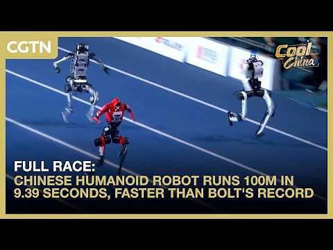 Full race: Chinese humanoid robot runs 100m in 9.39 seconds, breaks Bolt's record