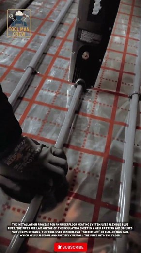 How to Install Floor Heating Pipes Quickly & Neatly (Using Special Tools) #tools #workers