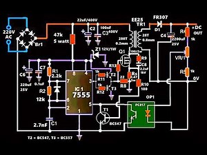 Make this Simple Flyback SMPS Circuit using IC 555 220V AC to 12V DC Isolated Power Supply