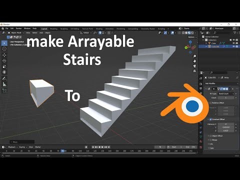 How to make Arrayable Stairs in Blender 3D