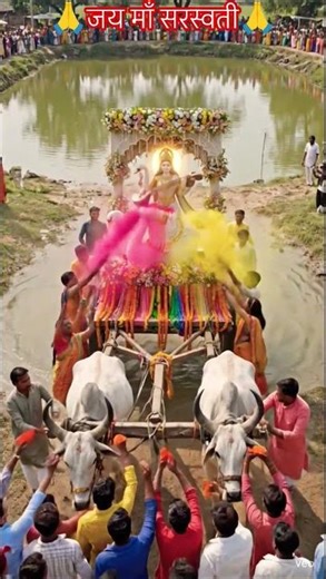 मूर्ति विसर्जन #maa #saraswati #vidya #devi #hindu #goddess #saraswatipuja #pooja #shorts