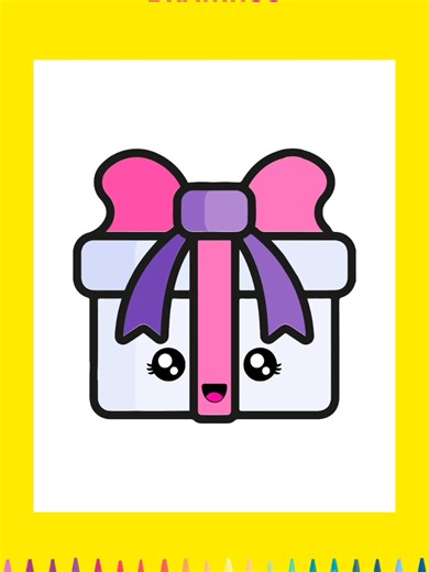 How to Draw a Cute Gift for Kids