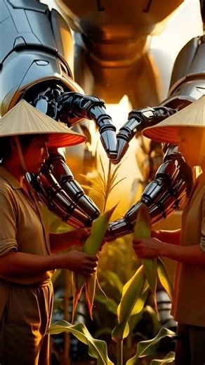 Giant Robot Helps Farmers Harvest Corn | Future Farming Techv #giantrobot #CornHarvest