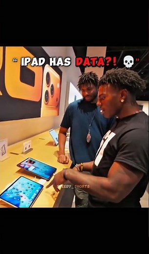 Speed discovers iPad with DATA 😳📱