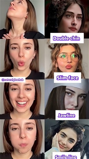 Double Chin Remove + Slim Face & Sharp Jawline | Face Yoga Daily Routine 😍 #shorts