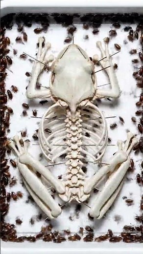 500 Beetles vs Frog 😳 Nature’s Cleanest Skeleton Time-Lapse