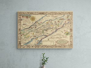 Vintage Appalachian Region Map Print: 1950s Antique West Virginia Wall Art - Etsy