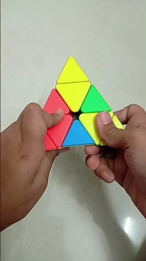 how to solve a solved pyramid cube 😁
