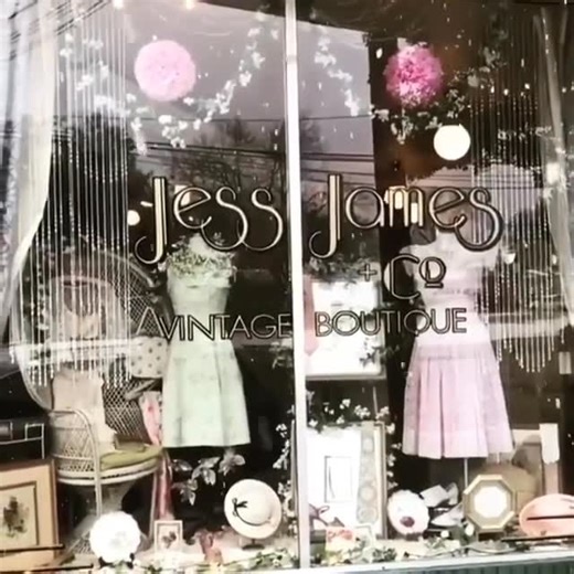 Jess James + Co. Vintage on Instagram: "We are expecting snow + ice today starting at Noon so we will sadly be closed 💙❄️ I will be posting amazing vintage for sale in our stories all day so please, please shop if you can. Small businesses need your help! Hope to open Sunday if this snowfall is just a hoax 🤷🏼‍♀️ . Video is from that “one time when it snowed” about 8 yrs ago on our Spring Garden Party window ❄️💐 . . . #snow #smallbusiness #wilmingtonnc"