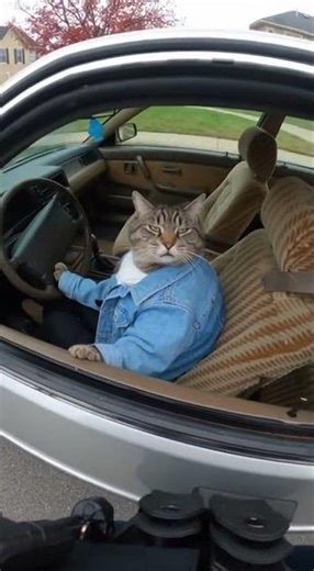 Cat Pulled Over for Speeding!