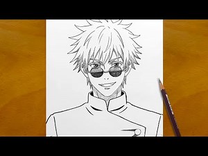 How to Draw Gojo Satoru Step by Step | Easy Anime Drawing