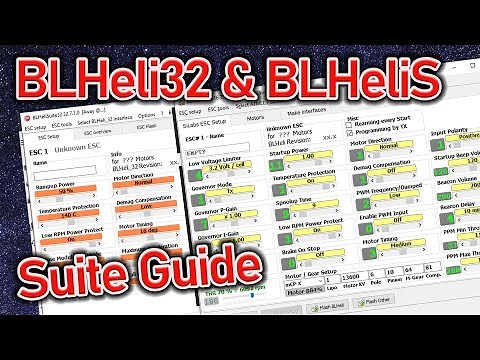 BLHeliS & BLHeli32 Configuration Guide Reverse Motor Direction Change PWM Freq & More ...