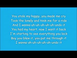Carrie Underwood ~ Undo It (Lyrics)