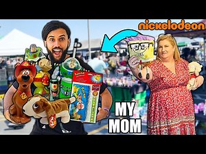 HUNTING AT THE SWAPMEET FOR VINTAGE NICKELODEON MERCH WITH MY MOM!! *SPECIAL GUEST*