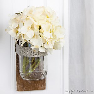 Super Easy DIY Wall Vases from Upcycled Jars