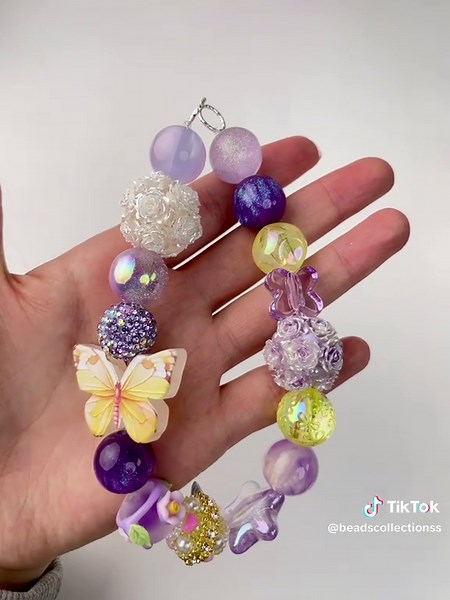 DIY Lavender Bloom Bead Keychain Tutorial