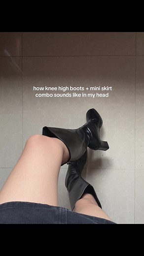 Knee High Boots and Mini Skirt Outfit Ideas