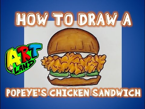 How to Draw a POPEYE'S CHICKEN SANDWICH