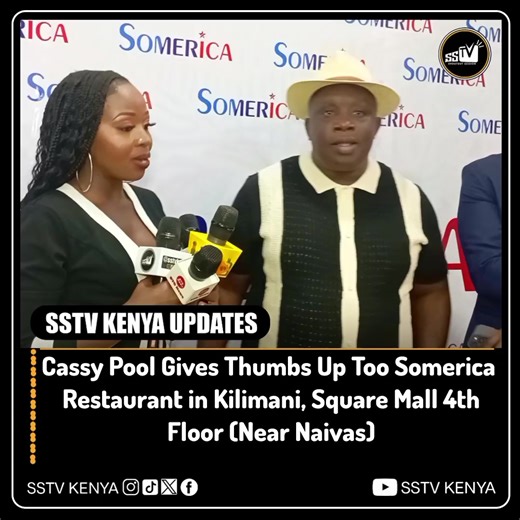 Cassy Pool Endorses Somerica Restaurant in Kilimani